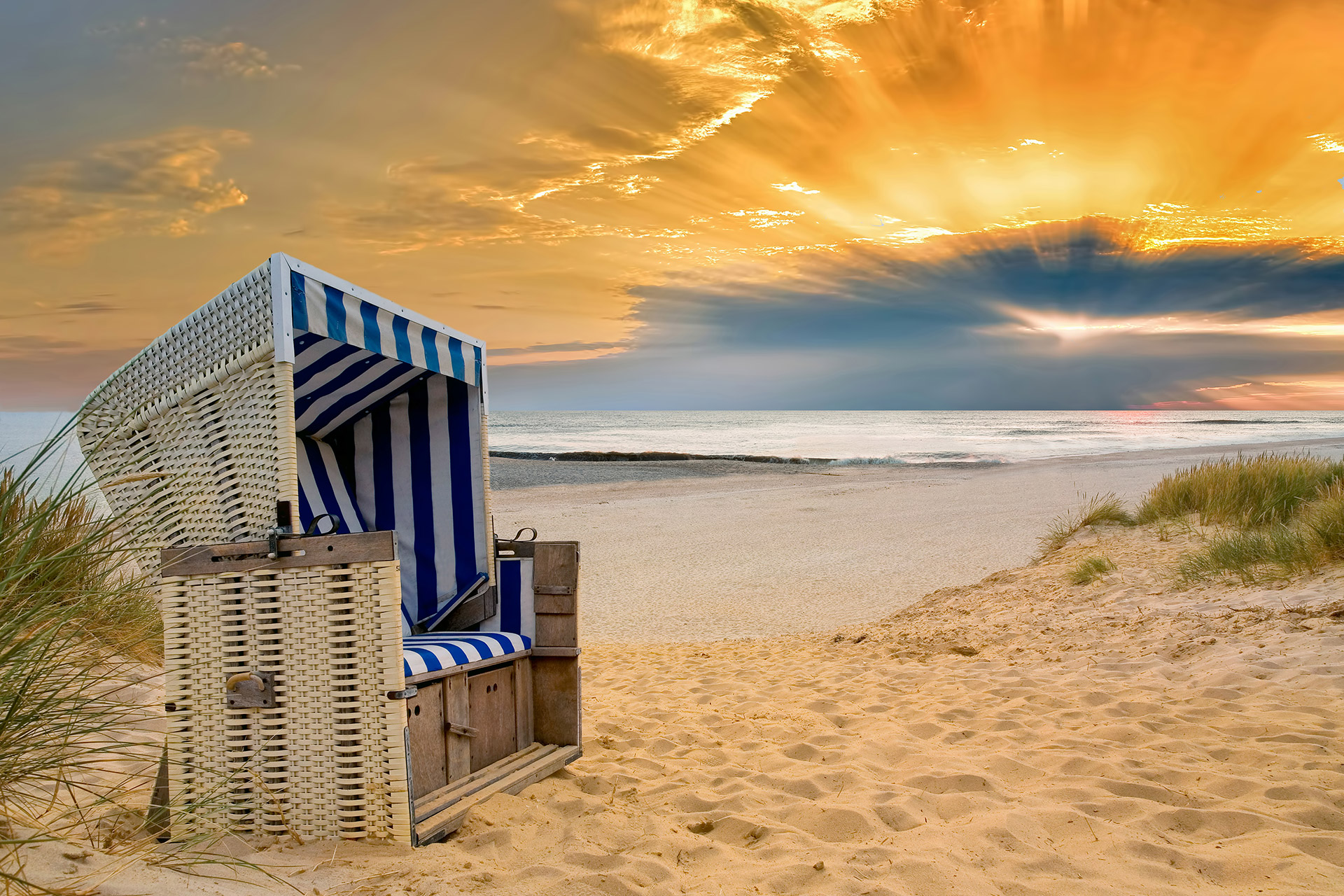 Sylt Strand und Strandkorb